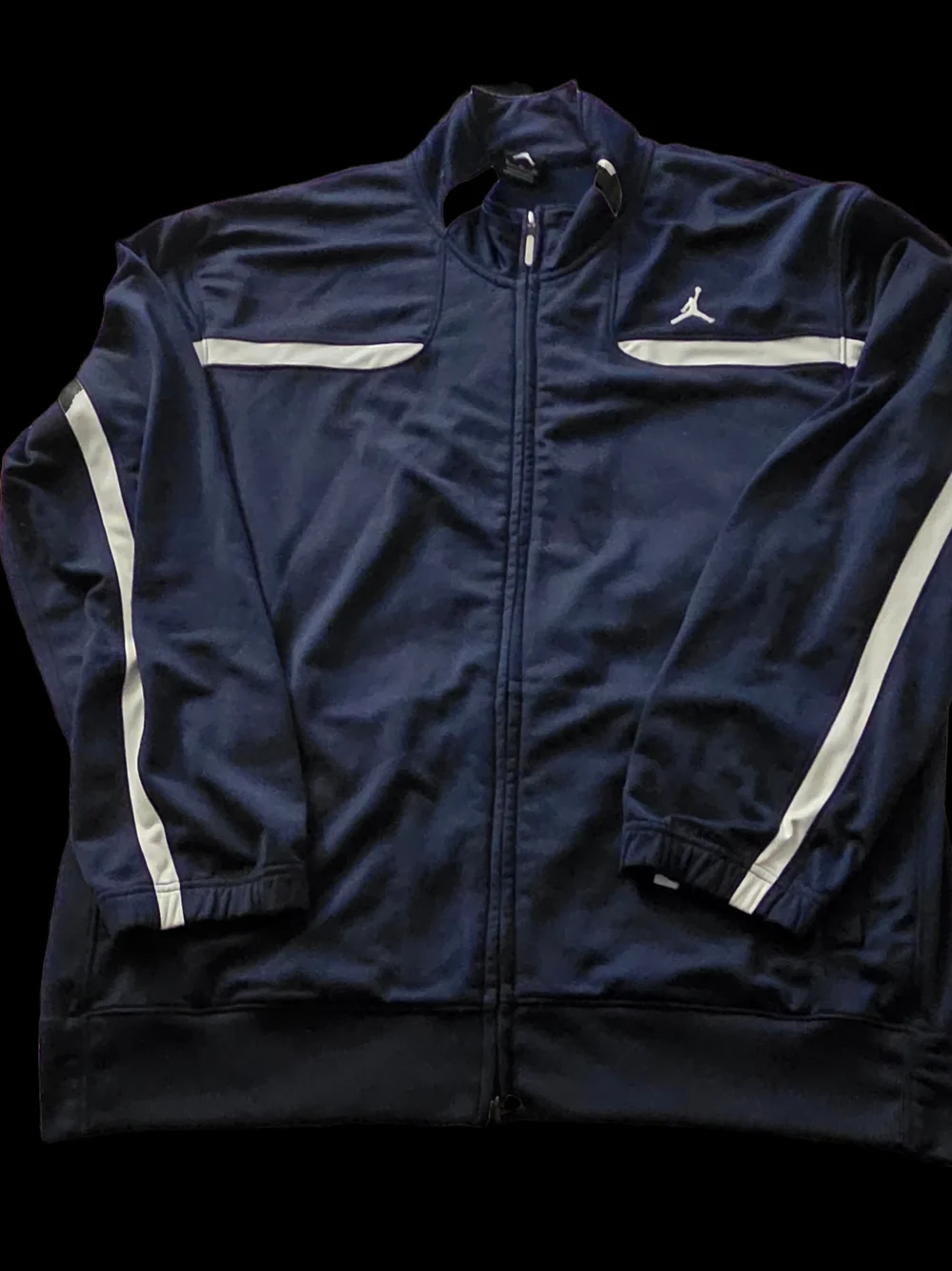Jordan Navy Blue Track Pants with White Stripes